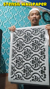 Stencil Wallpaper Dinding Klasik Model C