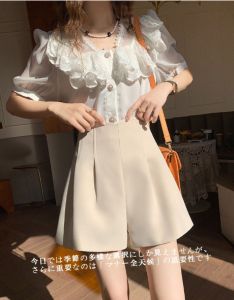 High Waisted A-line Shorts for Womens New Oversized Chubby Sister Wide Leg Pants for Korean Fashion Casual Floral Shorts