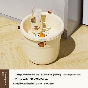 MONLEYTA | Back-to-School Essential Student Dormitory Supplies Bathroom Wash Basin Dormitory Living In-School Bathing Military Training Bucket Basin