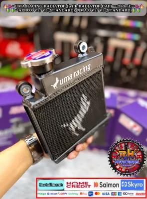 UMA RADIATOR AEROX v2/ v3 (STD) NMAX v2/ v3 (STD) 280mL SUPER COOLED with SCREEN (100% UMA RACING AUTHORIZED DEALER)