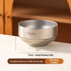 Onlycook | Bát Inox 304 Đa Lớp Sâu Đã Qua xử Lý