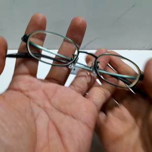 Gọng mắt kính nữ cao cấp xanh lá ngang kính 122mm second hand
