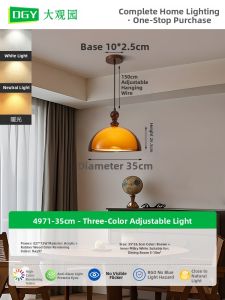 DGY | Vintage Mottled Paint Design Double Layer Chandelier