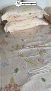 Bộ Ga Giường Tencel Micro Mẫu Hoa Nhiều Kích Thước Chính Hãng