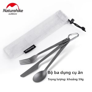 NatureHike | Bộ Dụng Cụ Ăn Titanium Đa Năng cho Du Lịch và Pícnic