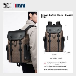 SEPTWOLVES | Business Style Luxurious Large Capacity Backpack