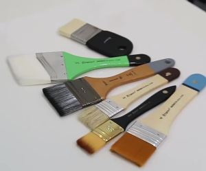 3ชิ้นขนแปรง/ไนล่อนแปรงทาสีผมชุดเริ่มต้นศิลปะภาพวาดสีน้ำมันสร้างอะคริลิพลาสเตอร์ผนังจิตรกรรมระบายสีแปรงเครื่องมือ