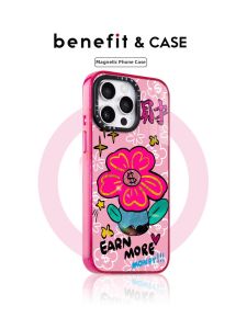Pink Flower Rich Magnetic Shockproof Phone Case