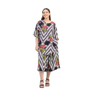 Setelan Kulot Piyama Batik Baju Dan Celana Pendek Santai Busui Wanita Motif 668 Bahan Rayon Adem Dan Nyaman