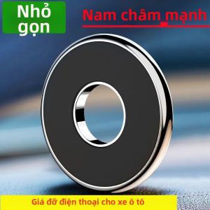 Giá Đỡ Điện Thoại Ô Tô Từ Tính Đa Năng Cho iPhone Samsung - Giá Đỡ Gắn Trên Bảng Điều Khiển Hình Tròn Với Chất Kết Dính Chắc Chắn