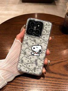 Transparent Protective Phone Case for Xiaomi 15 Full Screen Snoopy New Model 14Pro 13ULTRA 12X Lens Full Cover 10s Creative CIVI5PRO Cute Cartoon Anti-Fall