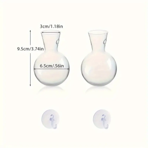 Creative Semi Circular Class Wall Mounted Vase Flower Plate Plant Hydroponic Aquarium Wall Fish Tank Aquarium Home Decoration
