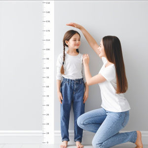 Height Growth Chart Wall Sticke 0-200cm Height Paper Ruler Kids Height Measure Ruller 1Roll