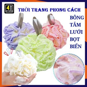 Bông Tắm Tròn Tạo Bọt Cao Cấp - Bông Tắm Xơ Lưới Bọt Biển Kì Cọ Da Chết Mút Tắm Kỳ Gét Cọ Lưng - Bông Tắm Kì Gét Tẩy Da Siêu Sạch Cho Body Cọ Lưng Kỳ Tay Cọ Chân Siêu Mền