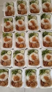 Biodegradable Lunch Box [ 100pcs± ] Sugarcane Bagasse Food Box - Clamshell Box - Polystrene foam  Lunch Box TA GE 288