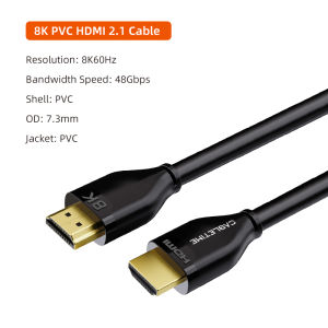 Cabletimes | CABLETIME HDMI 2.1 Cable 8K 60Hz 4K Ultra High Speed for PS4/5 PC Laptop TV Box 48Gbps HDMI Cable 8K HDMI Cable