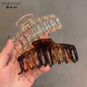 Large Size Resin Shark Hair Clip Transparent Glossy Vintage Hair Accessories Elegant Hair Grips Fashionable Hairpins