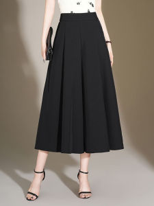 Summer 2025 New Style Thin Seven-Foot Wide Leg Pants Loose High Waist Drape Comfortable Versatile Slimming Skirt Women plus Size