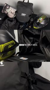 RCKLSLTD.Tas Triton Helm (FULL FACE/STANDARD) Motor Ransel Black Waterproof Backpack