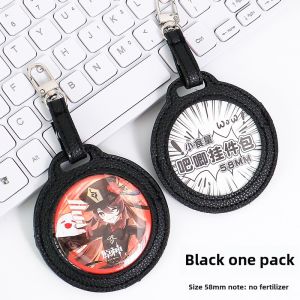 Bajie Protective Case 58 75mm Small Food Quantity Grains Badge Student Transparent School Bag Pain Pack Pen Bag Decoration Hanging Ornament