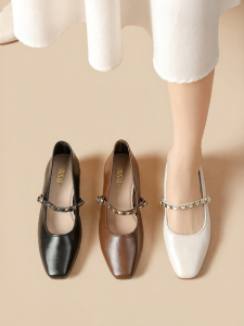 DUSTO | Soft Sole Buckle Strap Flats Mary Jane Shoes