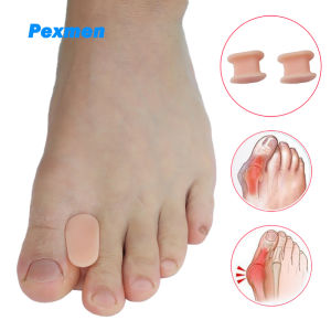 Pexmen 2/4Pcs Gel Toe Separators Bunion Pads Gel Orthotics Toe Spacers for Straightening Overlapping Toes for Men and Women