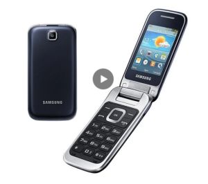 Original Unlocked Samsung C3590 Black Big Buttons 3G WCDMA Black Color Flip Mobile Phone