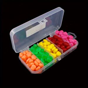 100pcs Floating/ Submerged Corn Kernels Flavor Movable Bait Artificial Bait 0. 39 inch 0. 3 g Soft Fishing Bait Grain Fake Bait