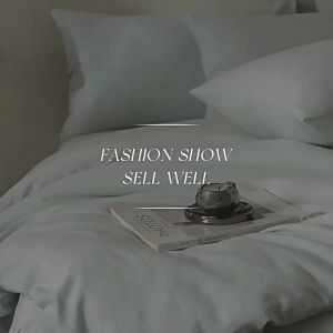 Soft High-count Pure Cotton Washed Cotton Thick Weave Jacquard Bedding 4-Piece Set