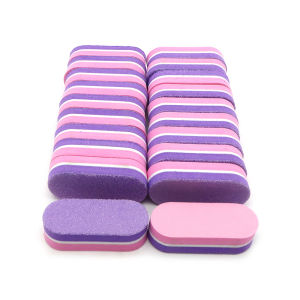Bộ Mài Móng Mini - 10/50/100 Chiếc Dụng Cụ Làm Móng Gel UV Độ Nhám 100/180 Miếng Dũa Mài Móng Màu Hồng Tím Miếng Bọt Biển Chăm Sóc Tay