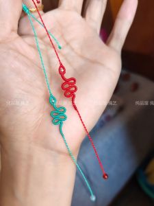 Red String Handmade Woven Pure Silver Bracelet Snake Year Lucky Charm Bead Allergy Free for Best Friend Fashion Jewelry Accessory