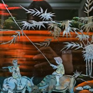 Tranh sơn mài cẩn ốc đẹp ốc chìm cao cấp Thanh Bình Lê hàng xuất khẩu size 30x40 cm