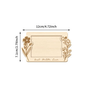 Best Mom Ever with Floral Wooden Photo Frame Mothers Day Picture Frames Single Picture Frame Mothers Day Keepsake Gift for Mom
