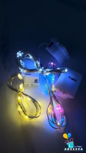 Lampu tumbler 2M kawat LED WARM WHITE / lampu hias batrai LED WARM WHITE