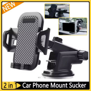 EKLEVA Car Dashboard Windscreen Phone HolderUniversal Telescopic Phone Mount with Suction Cup 360° Rotating for 3.5-6 Inch Smartphones