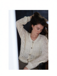 epoque de rueen | Elegant French Style Lace Hollow Knitted Sweater
