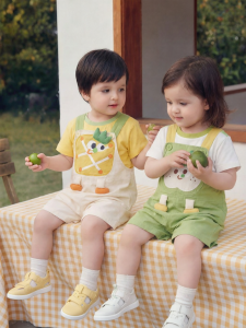 DUDUJIA | Quần Yếm Cotton Mỏng Nhẹ Thoáng Mát Cho Bé