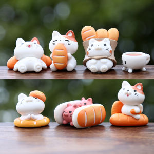 New Creative Japanese Style Cat Doll Micro Landscape Desktop Car Decoration Blind Box Toy Gift Water Cloud Left Brand
