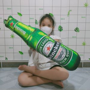 GỐI ÔM CHO BÉ SƠ SINH ĐỒ TRANG TRÍ PHÒNG NGỦ CHO BÉ HÌNH CHAI BIA IN 3D NHIỀU MẪU ẢNH THẬT