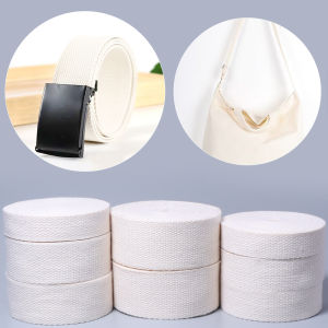 5yards/lot 2/25/32/38mm White Canvas Webbing Polyester-Cotton Ribbon For DIY Woven Belt Garment Waistband Bags Strap