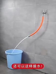 【In Stock 】Hot Selling Faucet Extension Tube Universal Splash-proof Artifact For Bathroom Faucet Extender Tiub Sambungan Paip水龙头延长管