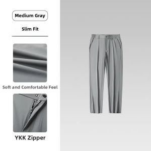 HLA | Mens Ankle Pants Style Half Elastic Waist