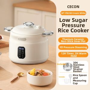 CECON | Low Sugar Cooking Rice Soup Separation Multi-functional Pressure Electric Cooker 2.5L