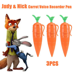 Aitemay Carrot Voice Recorder Pen 2 In 1 Writing And Recording Device Cute Cartoon Shape ABS Material Kids Gift Toy Orange