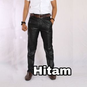 Celana bahan pria mengkilap SLIMFIT KANTOR