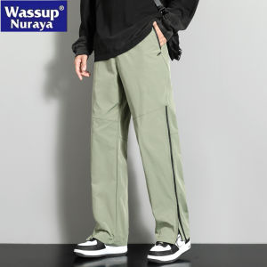 WASSUP NURAYA Casual Loose Hiking Trousers Mens Autumn Straight Waterproof Functional Leisure Pants Workwear Style