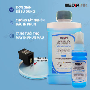 Nước Rửa Đầu Phun Máy in Epson Canon Brother HP Dung Dịch Ngâm Đầu In Media Làm Sạch Đầu Phun Máy In