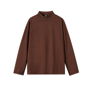 เสื้อสเวตเตอร์คอปกสูงแบบหนาสำหรับผู้ชาย Cleanfit เสื้อเชิ้ตแขนยาวแบบสวมหัว ทรงหลวม ปกติ ฤดูใบไม้ร่วง 2025