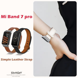 Leather Strap For Xiaomi Mi band 7 Pro Strap Leather Cowhide 7 Pro Replacement Wristband Smart Bracelet Accessory
