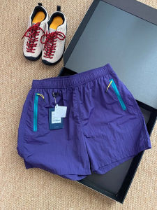 Quần Short Chạy Bộ Mùa Hè Mỏng Màu Tím Dopamine Có Khóa Kéo Cho Nam Và Nữ Quần Chạy Bộ Thể Thao Ngoài Trời Nhanh Khô